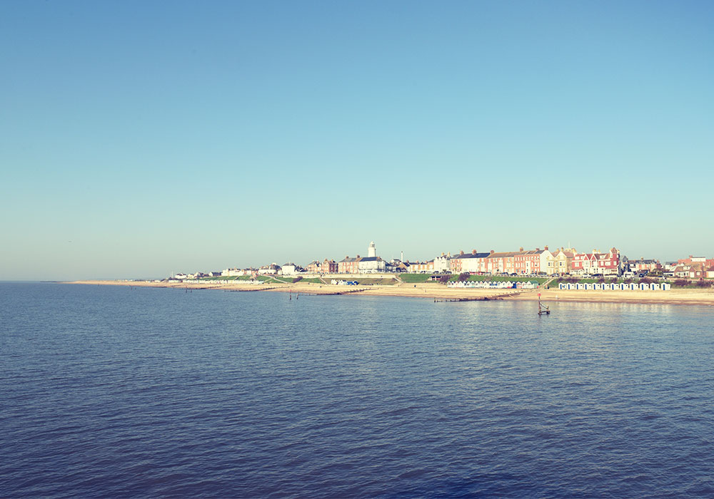 View of Southwold from the end of the Pier